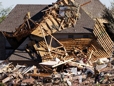 Destruction of a Wood Frame Home